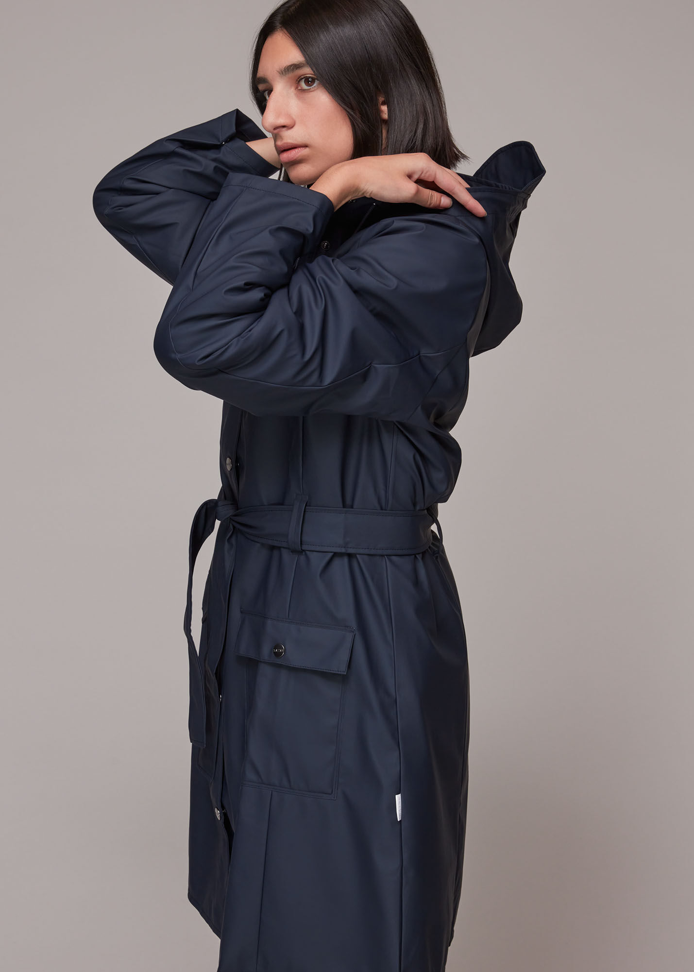 Rains curve jacket black online