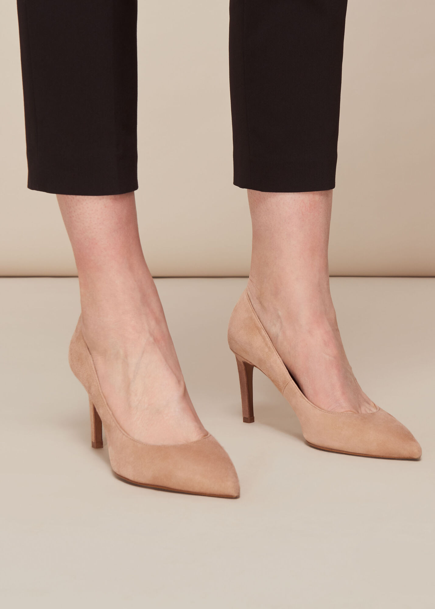 Nude Cari Mid Suede Point Pump WHISTLES