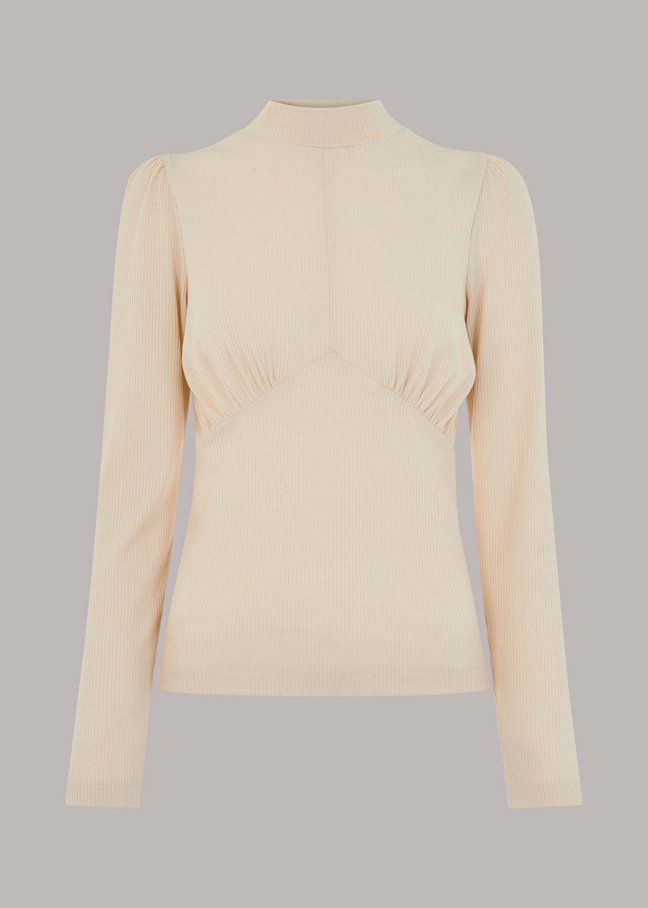 Oatmeal Gathered Bust Top | WHISTLES