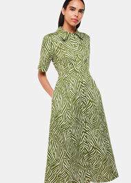 Linear Leaf Midi Dress