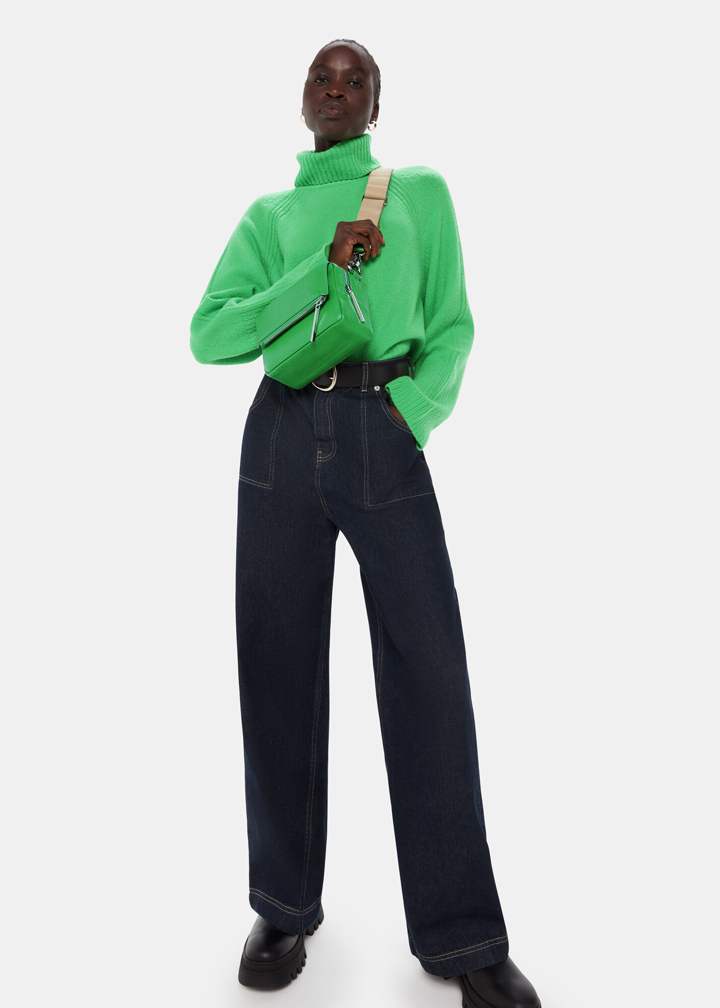 Green/Multi Bibi Crossbody Bag WHISTLES