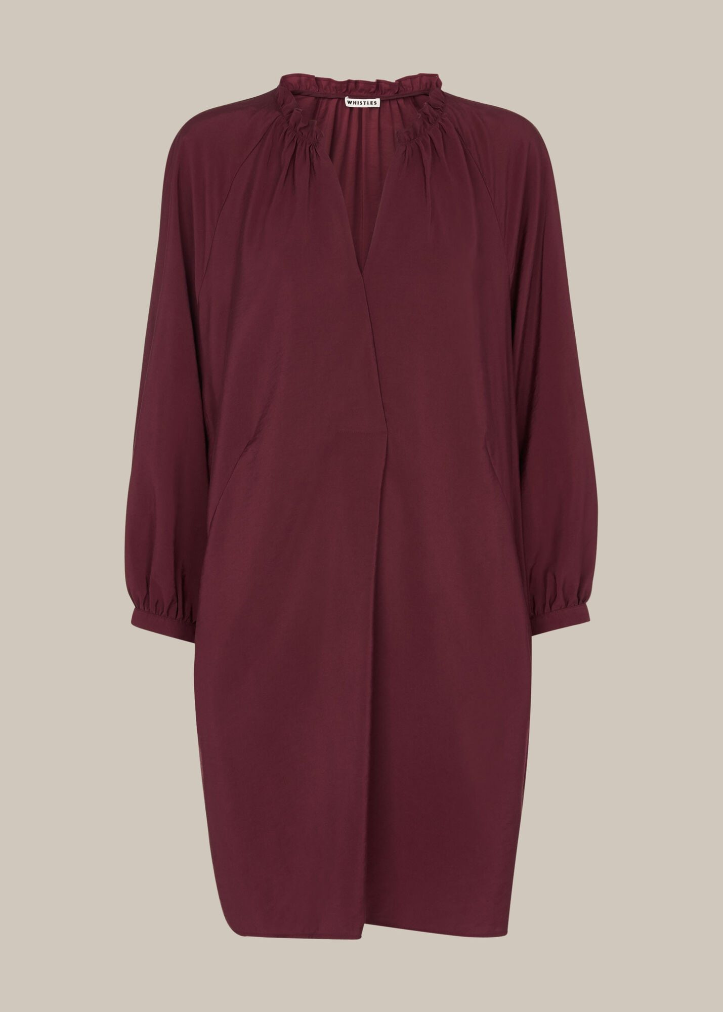 Burgundy Enora Dress WHISTLES Whistles US