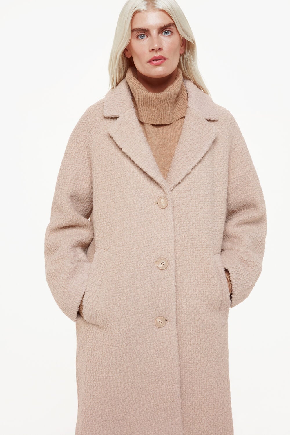 Petite Anita Wool Boucle Coat