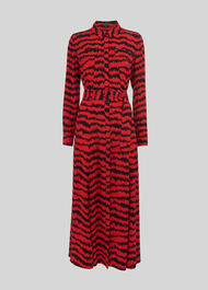 Milla Animal Utility Dress Red/Multi