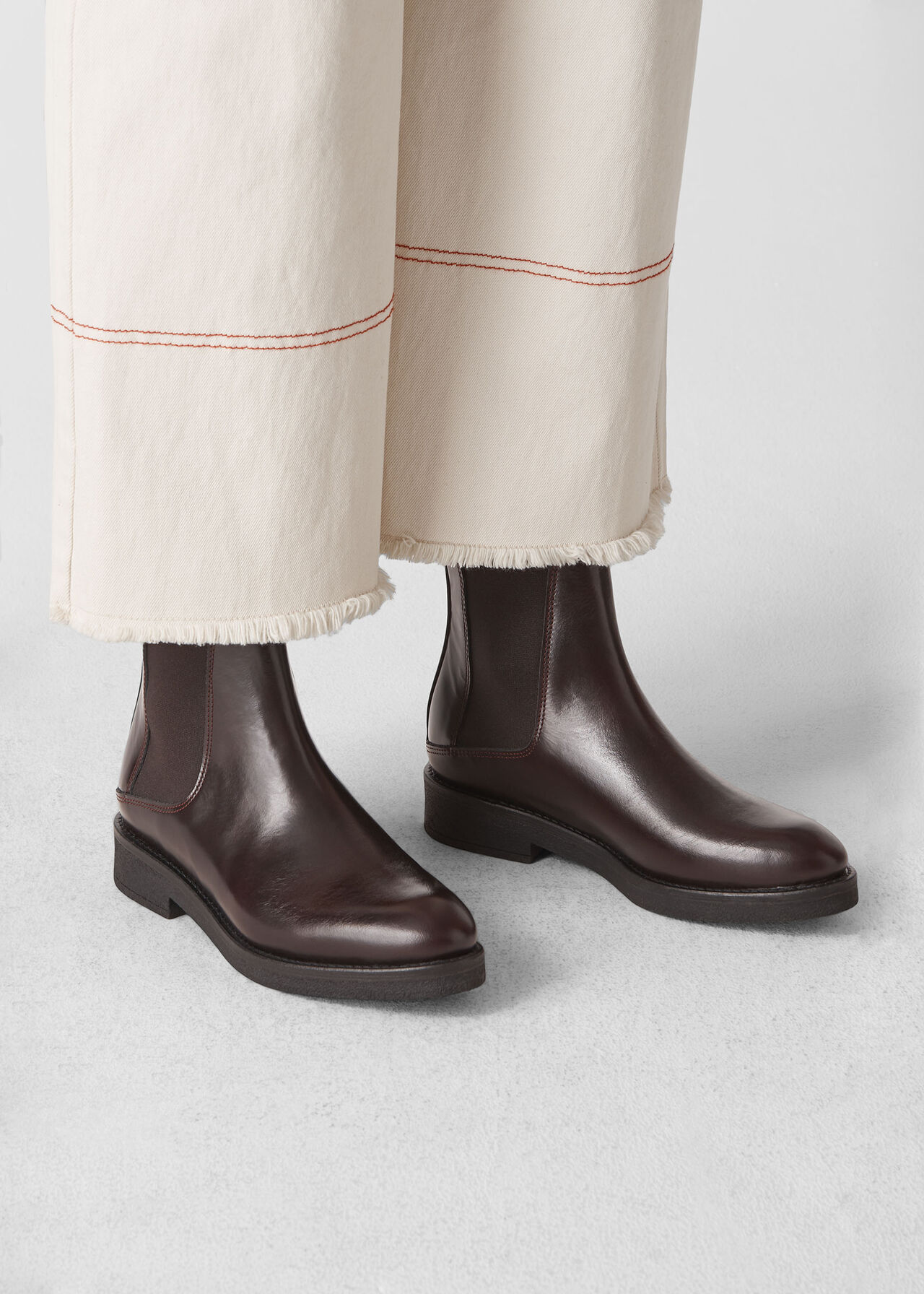 Arno Rubber Sole Chelsea Boot Burgundy