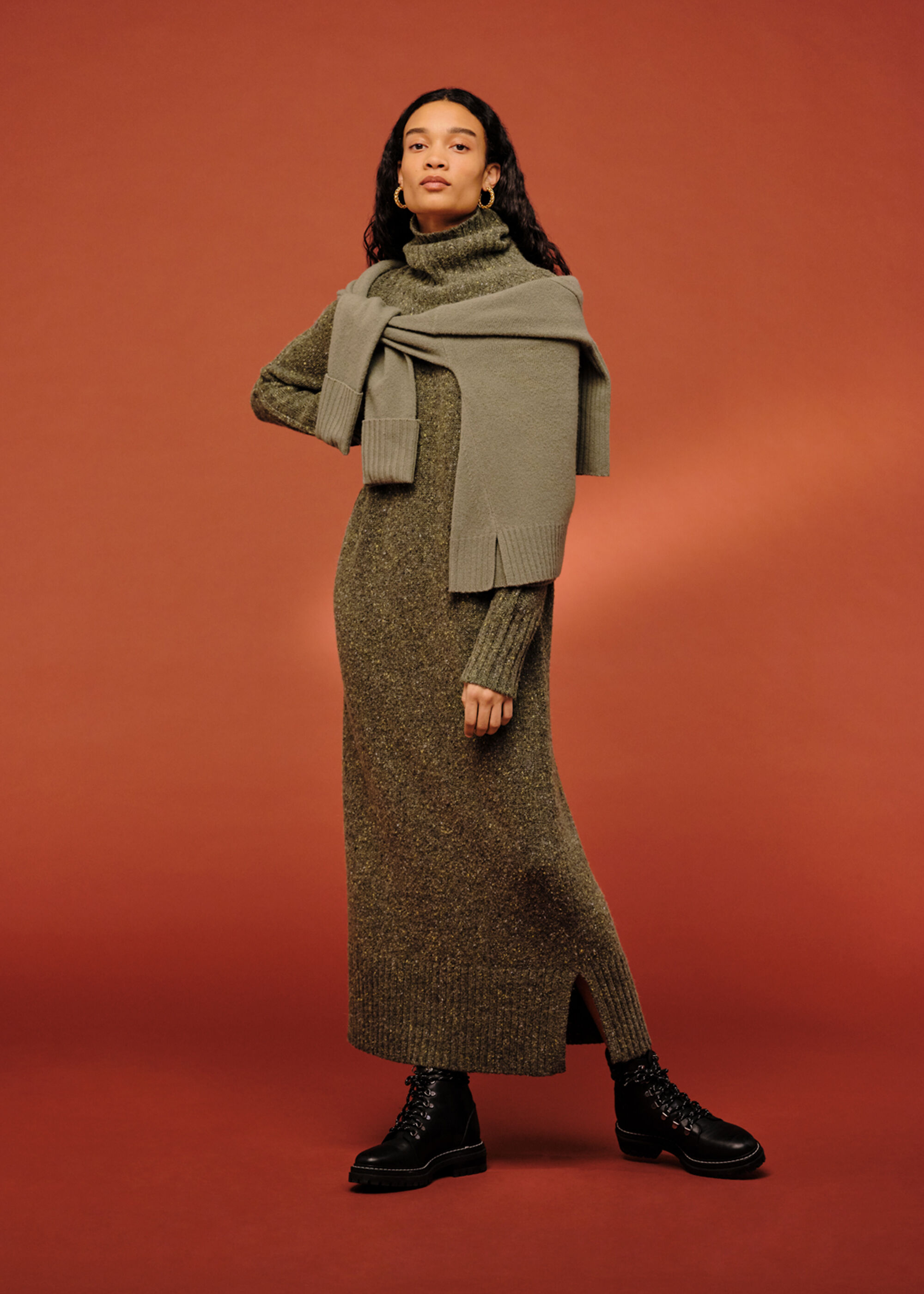 商品画像：Chunky-knit Sweater - Light beige - Ladies | H&M US 3