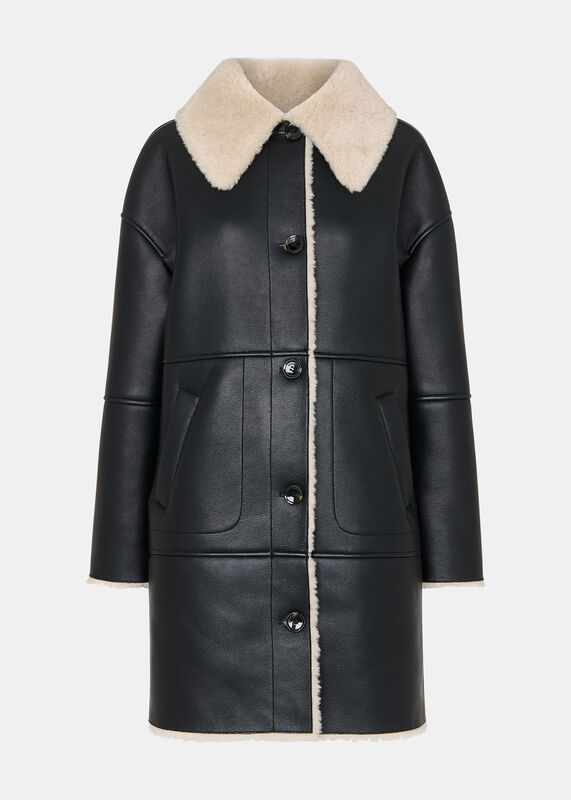 Black Luella Faux Fur Coat