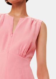 Abbie Linen Blend Midi Dress