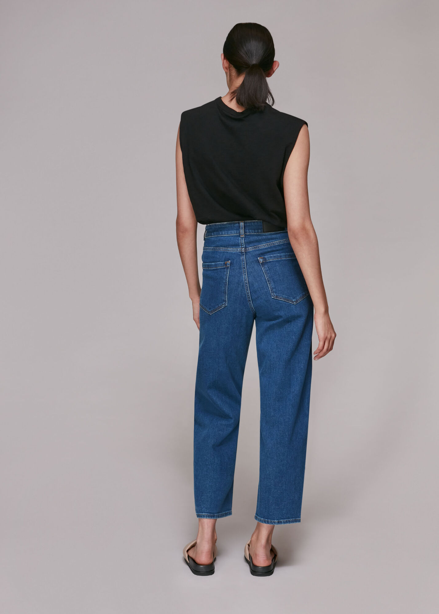 Denim Stretch Barrel Leg Jean WHISTLES