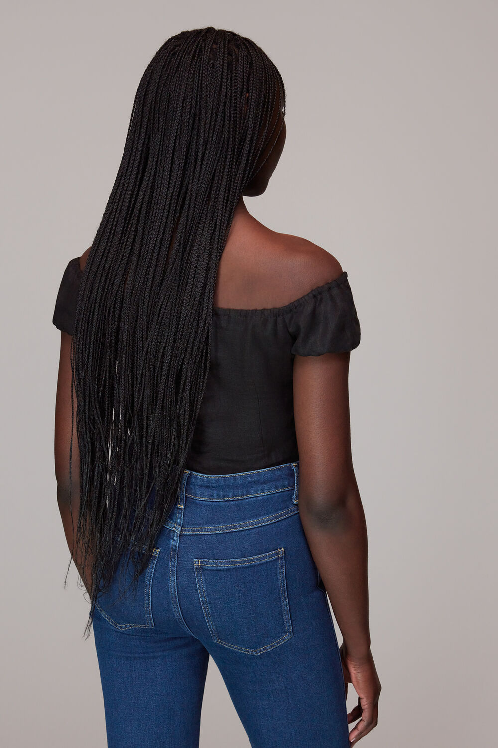 Off Shoulder Tie Front Top