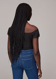 Off Shoulder Tie Front Top