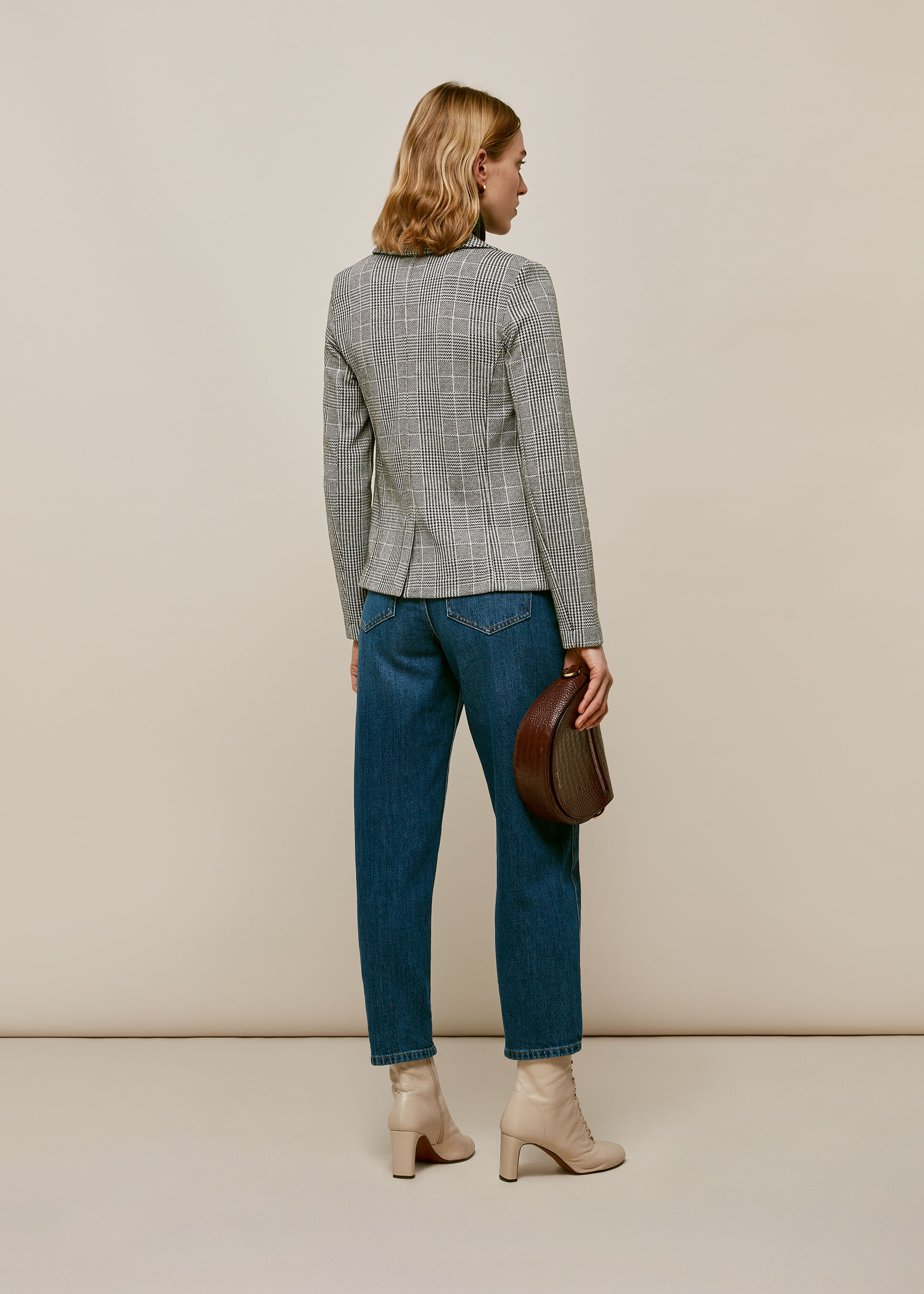 Whistles slim jersey jacket grey deals