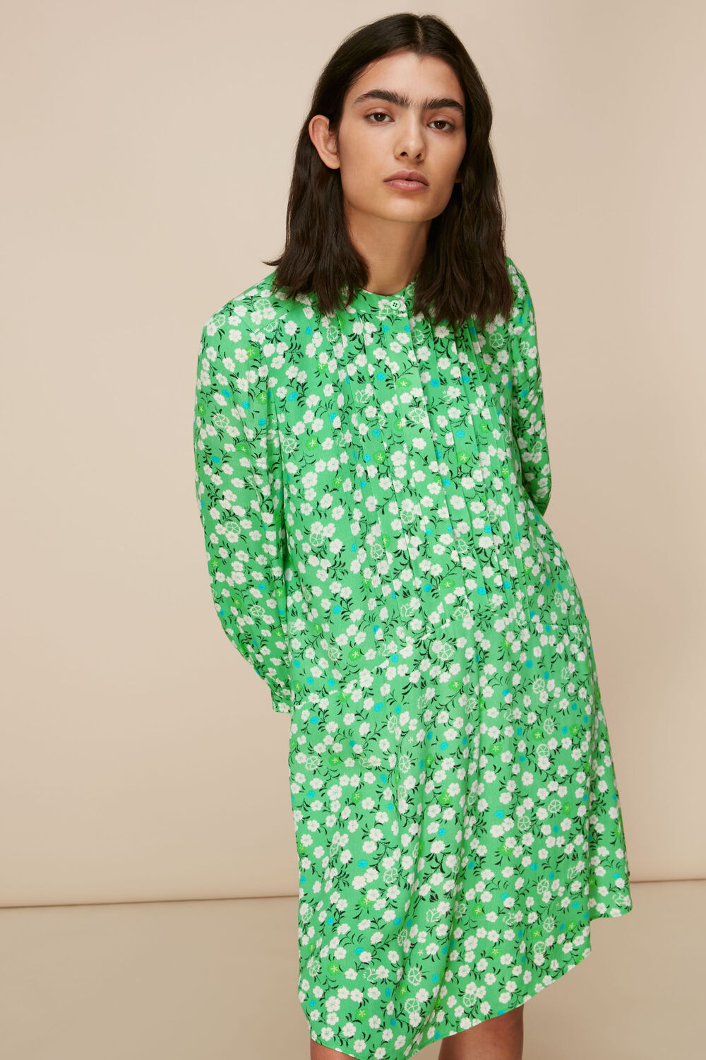 Cherry Blossom Pintuck Dress