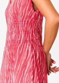 Petite Zebra Texture Midi Dress