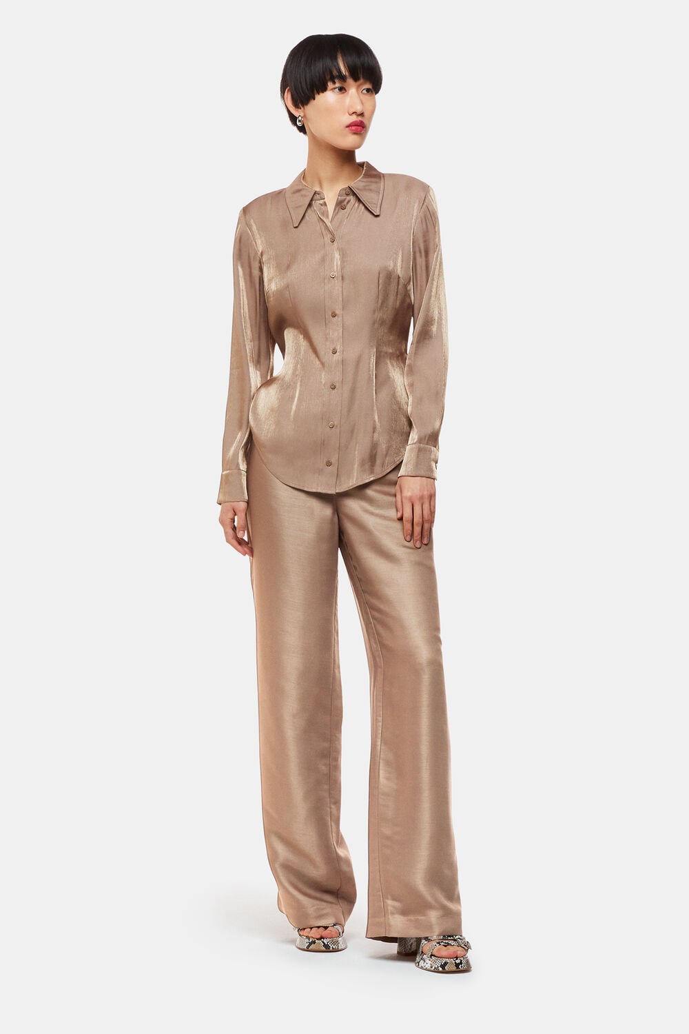 Pewter Tara Metallic Shirt