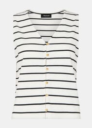 Stripe Button Front Tank