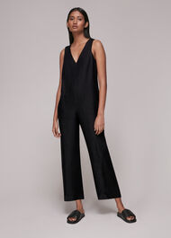 Linen V Neck Jumpsuit
