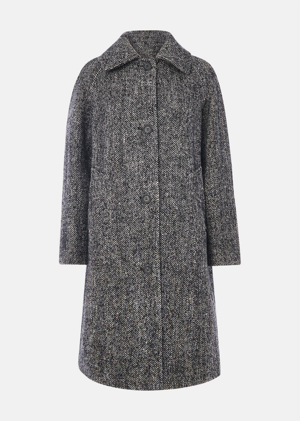 Romy Herringbone Boucle Coat