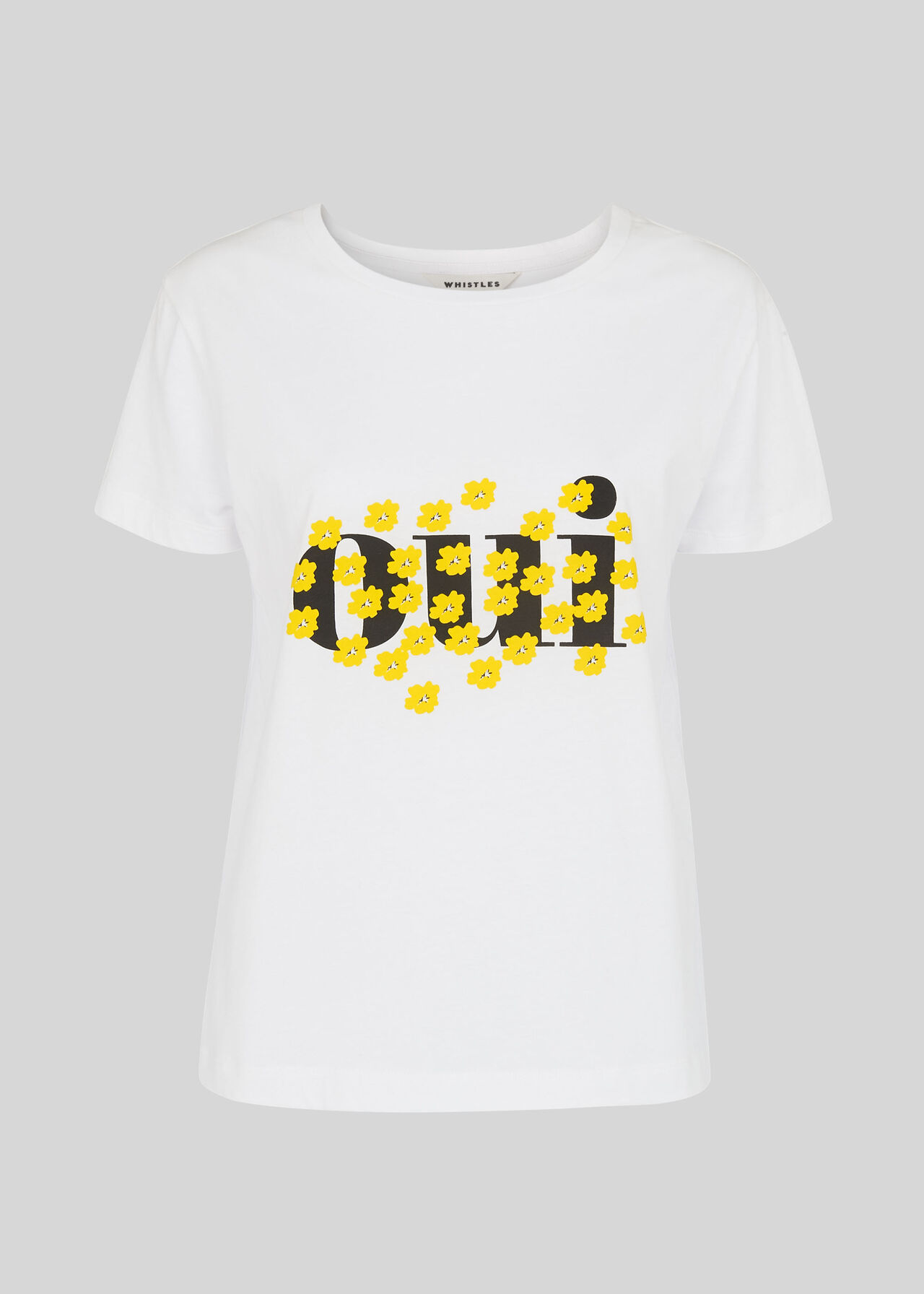 White Oui Floral Logo Tshirt | WHISTLES