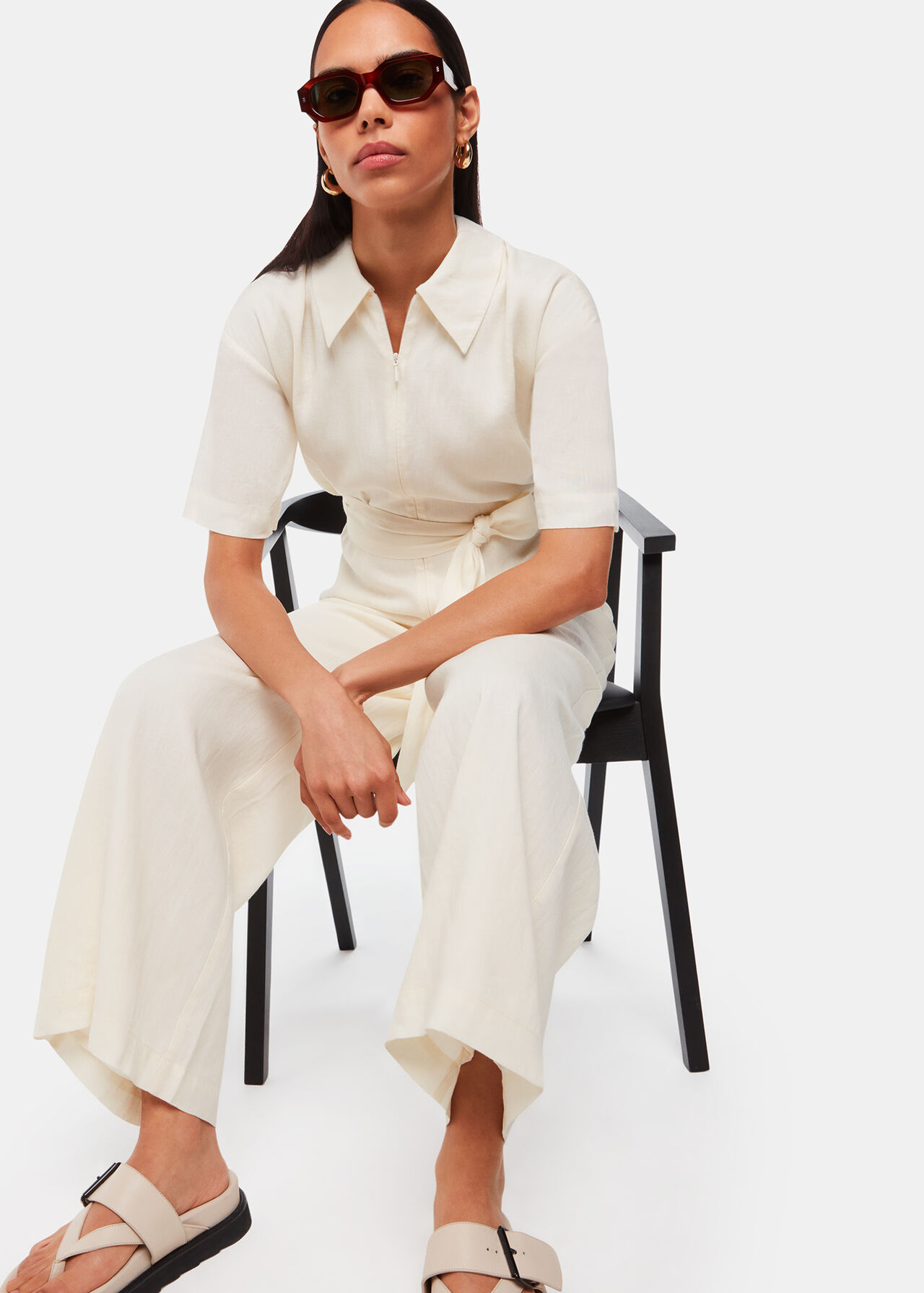 Giulia Linen Mix Jumpsuit