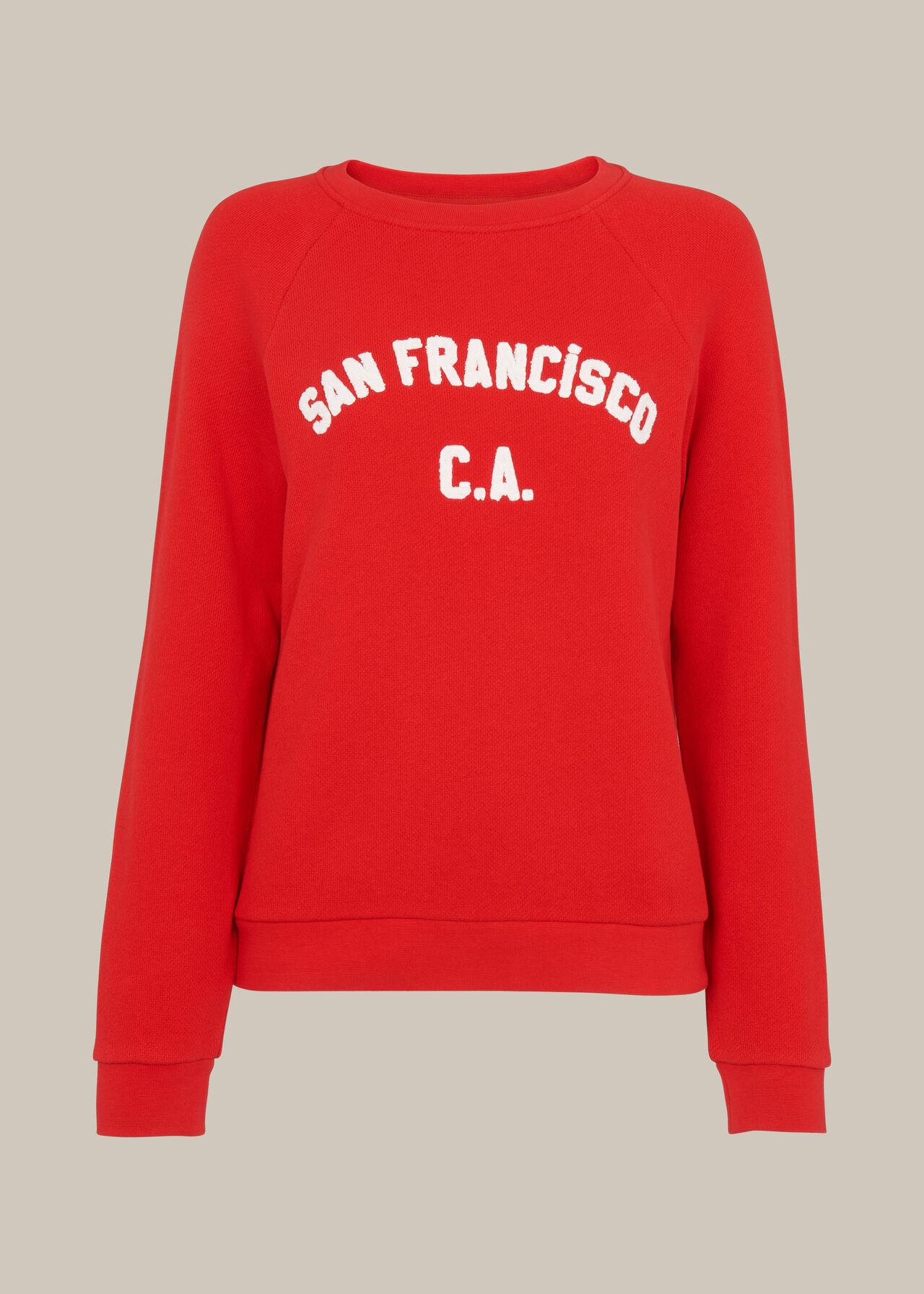 logo red sweatshirt