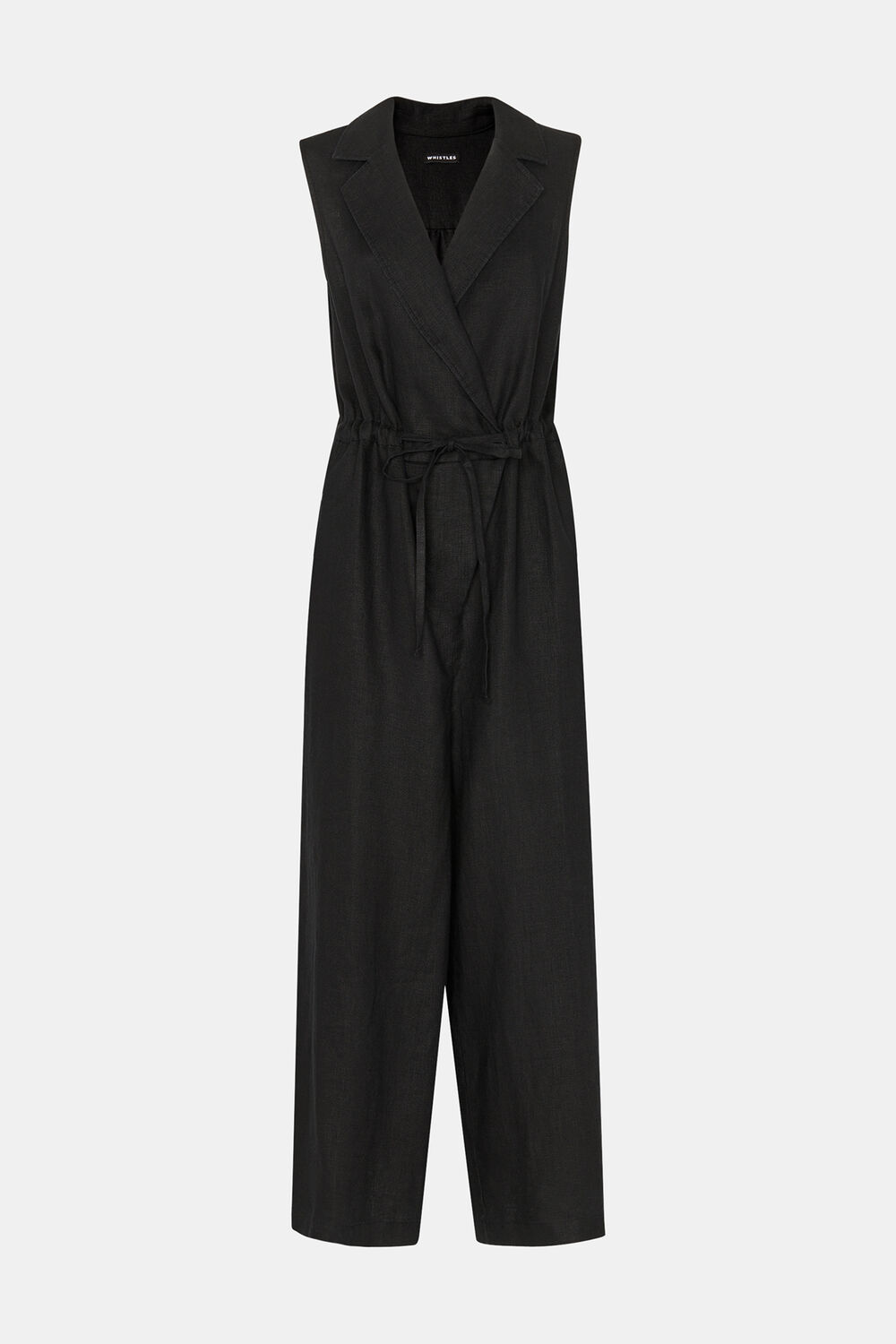 Black Bella Linen Wrap Jumpsuit