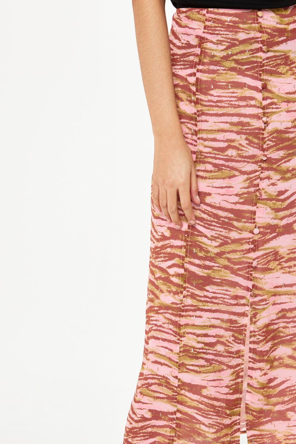 Clouded Tiger Button Skirt