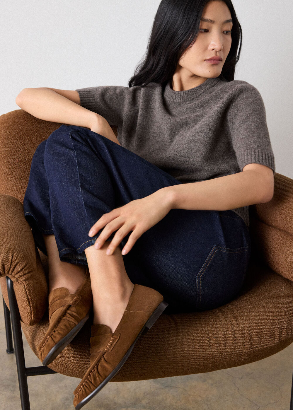 Soft Suede Ruched Loafer
