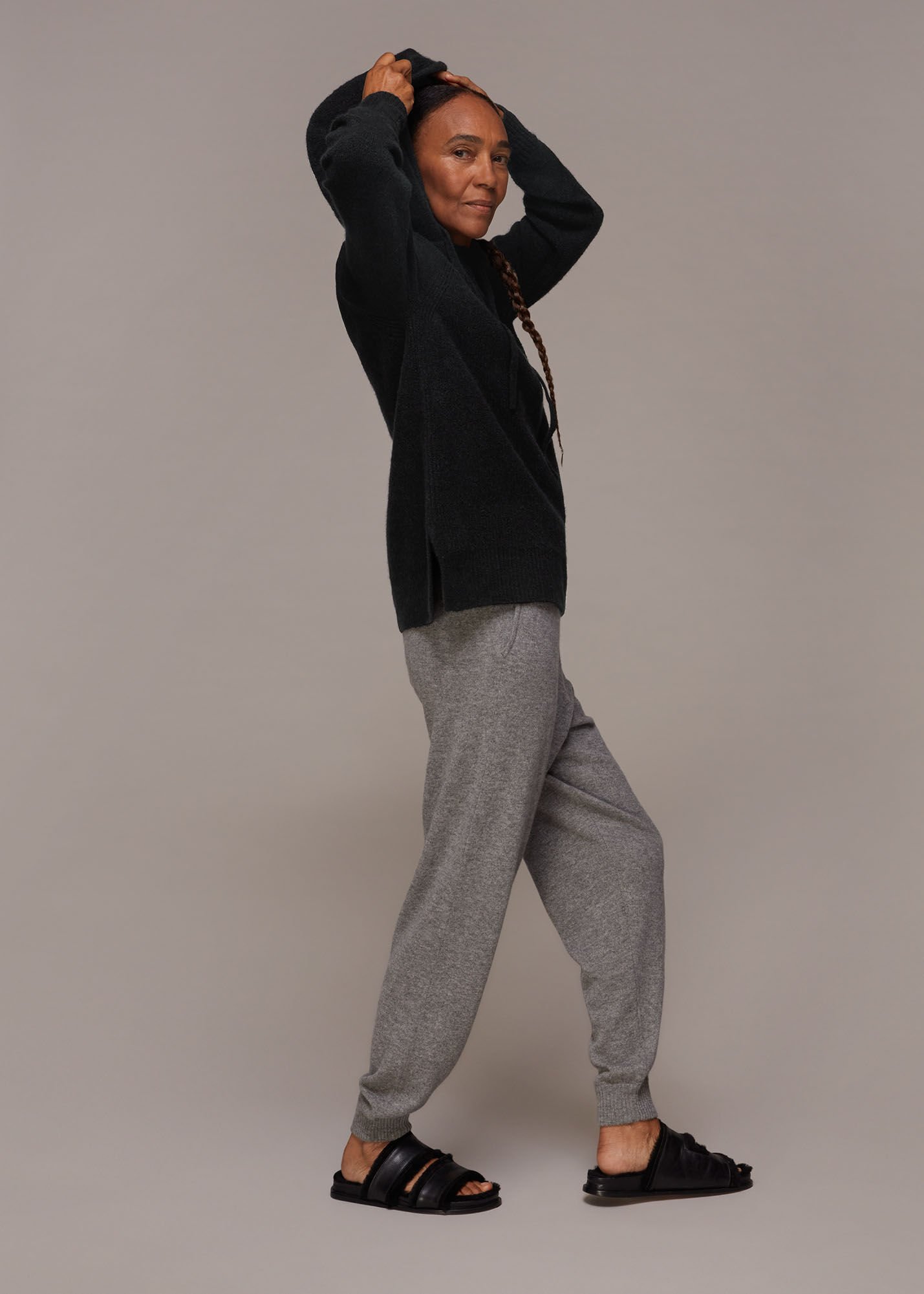 Whistles ribbed 2025 knitted hoodie
