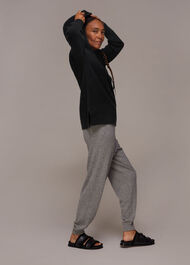 Ribbed Knitted Hoodie