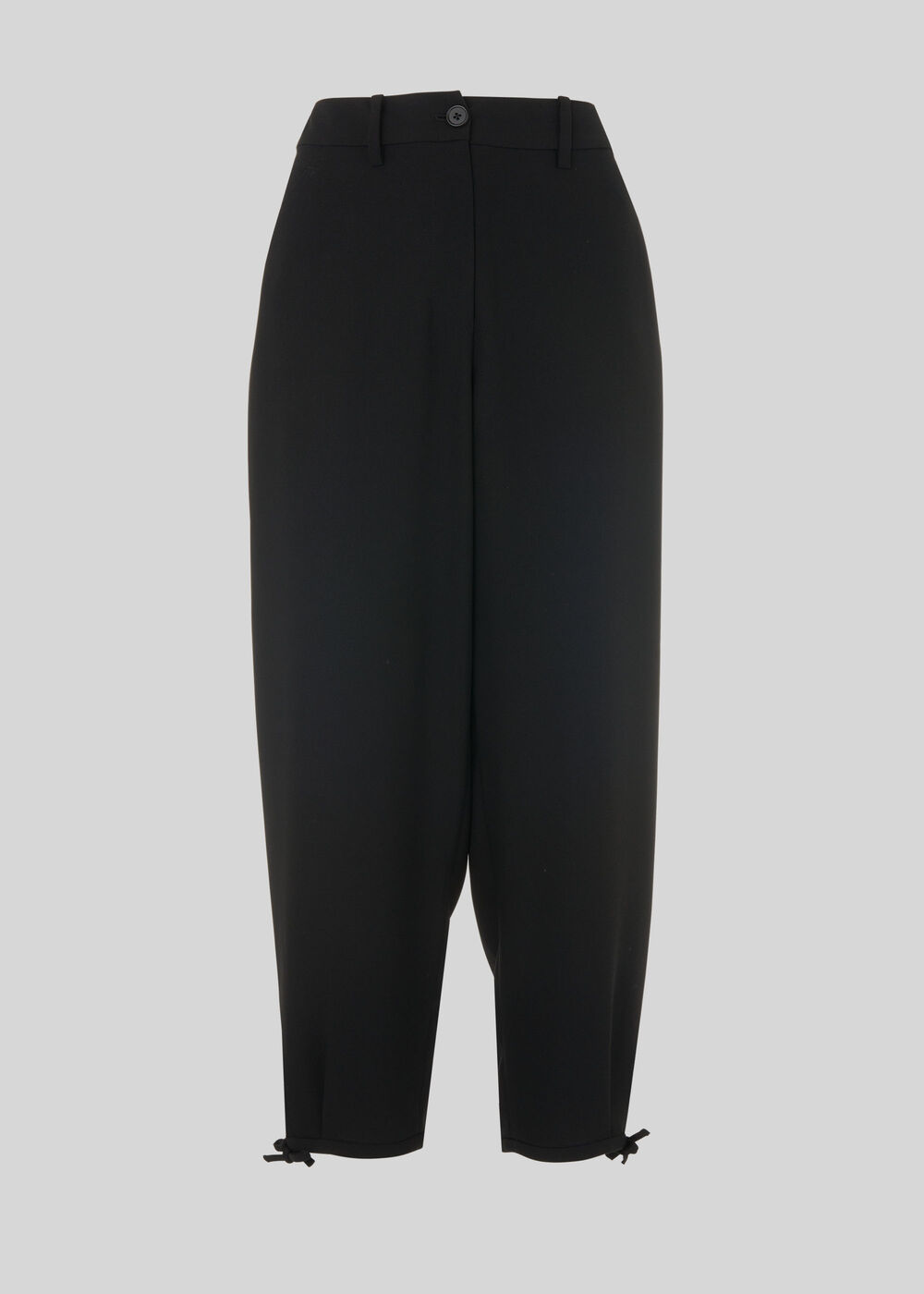 Volume Hem Fluid Trouser Black