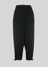 Volume Hem Fluid Trouser Black
