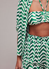 Chevron Tie Sleeve Beach Shirt