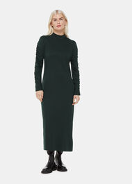 Petite Ruched Sleeve Jersey Dress