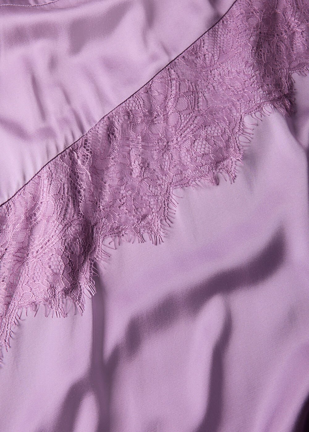 Lace Insert Asymmetric Dress