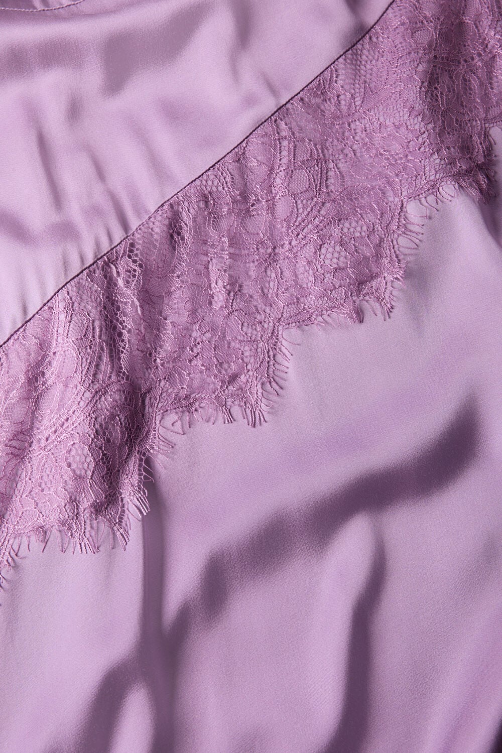 Lace Insert Asymmetric Dress
