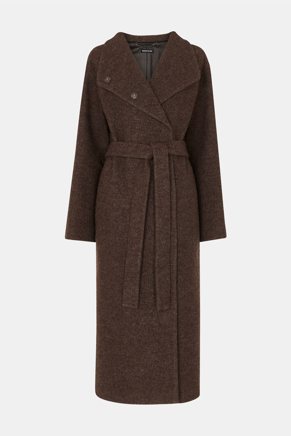 Taupe Petite Morgan Funnel Neck Coat