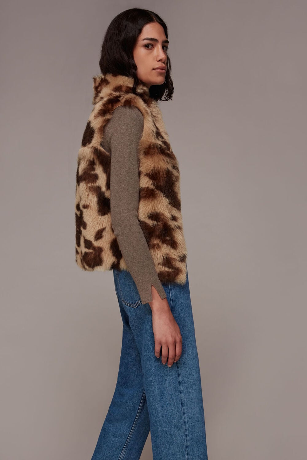 Multicolour Cow Print Toscana Gilet