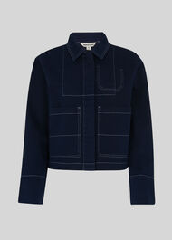 Patch Pocket Utility Jacket Navy