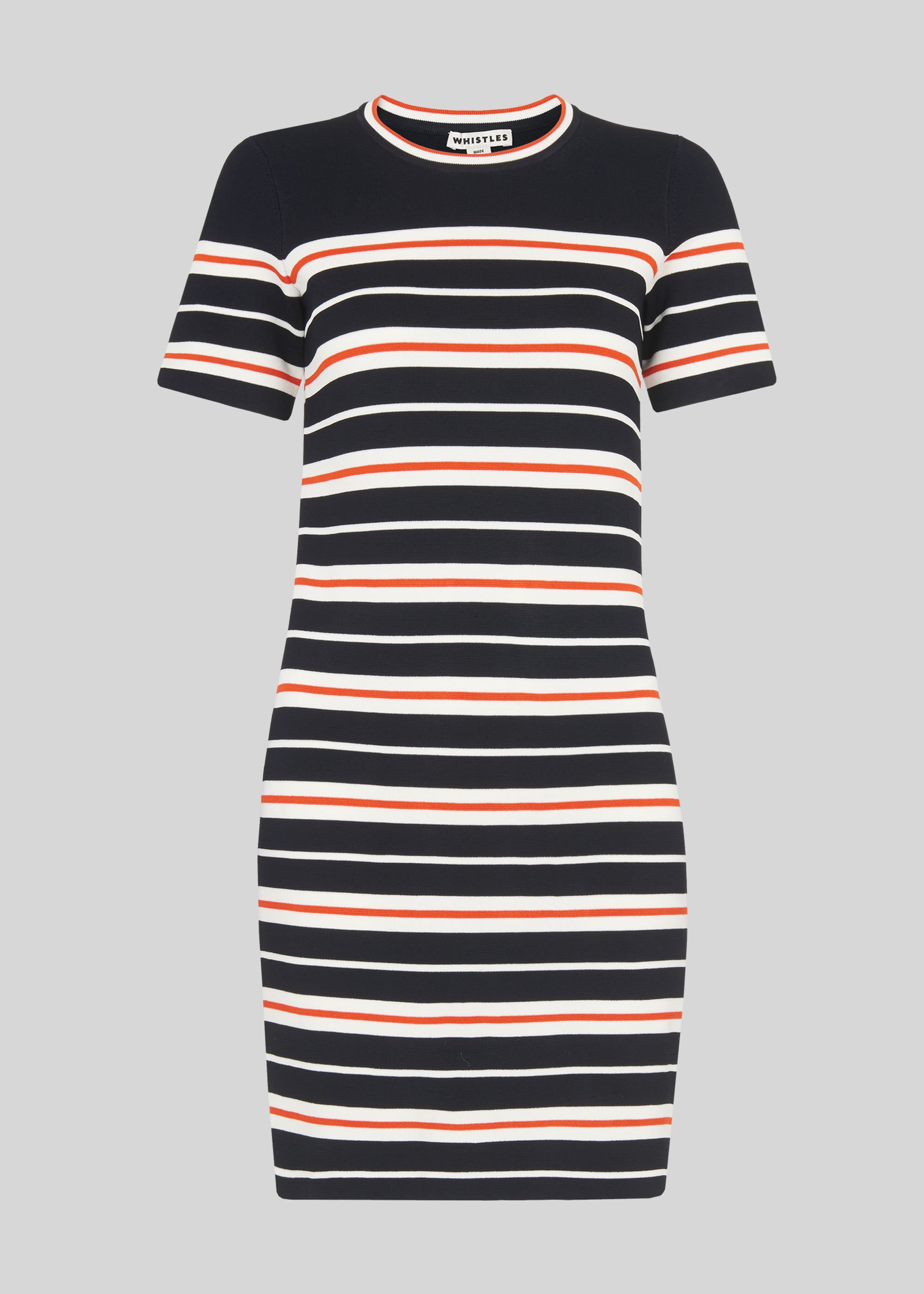Multicolour Milano Stripe Knitted Dress WHISTLES Whistles UK
