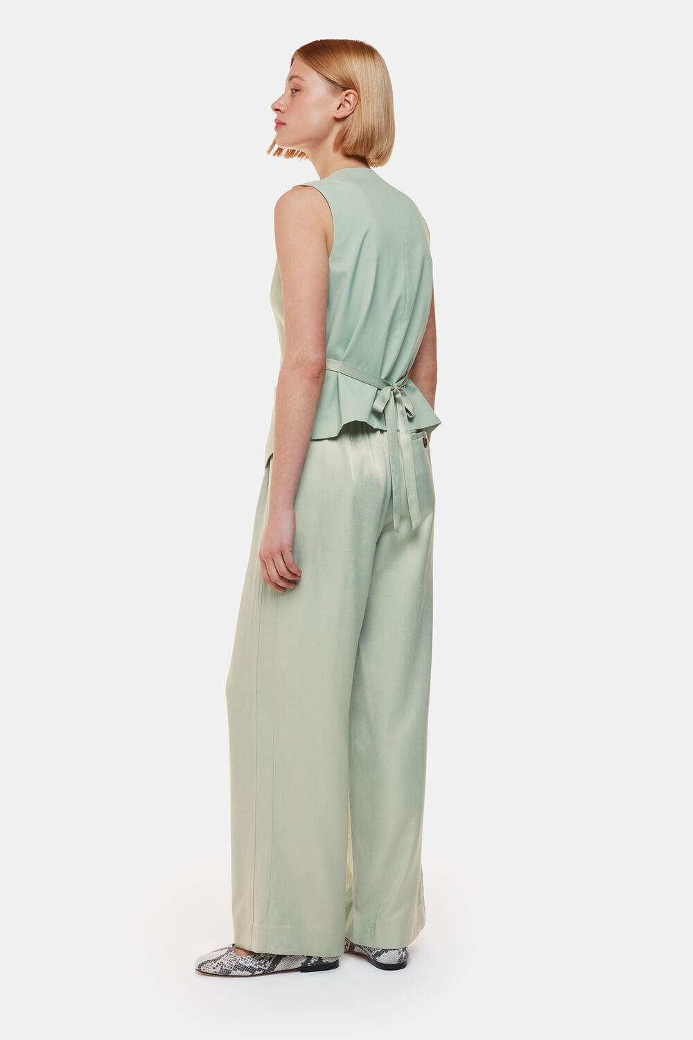 Sage Green Rita Luxe Elasticated Trouser