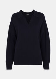 Wool Collar Neck Knit