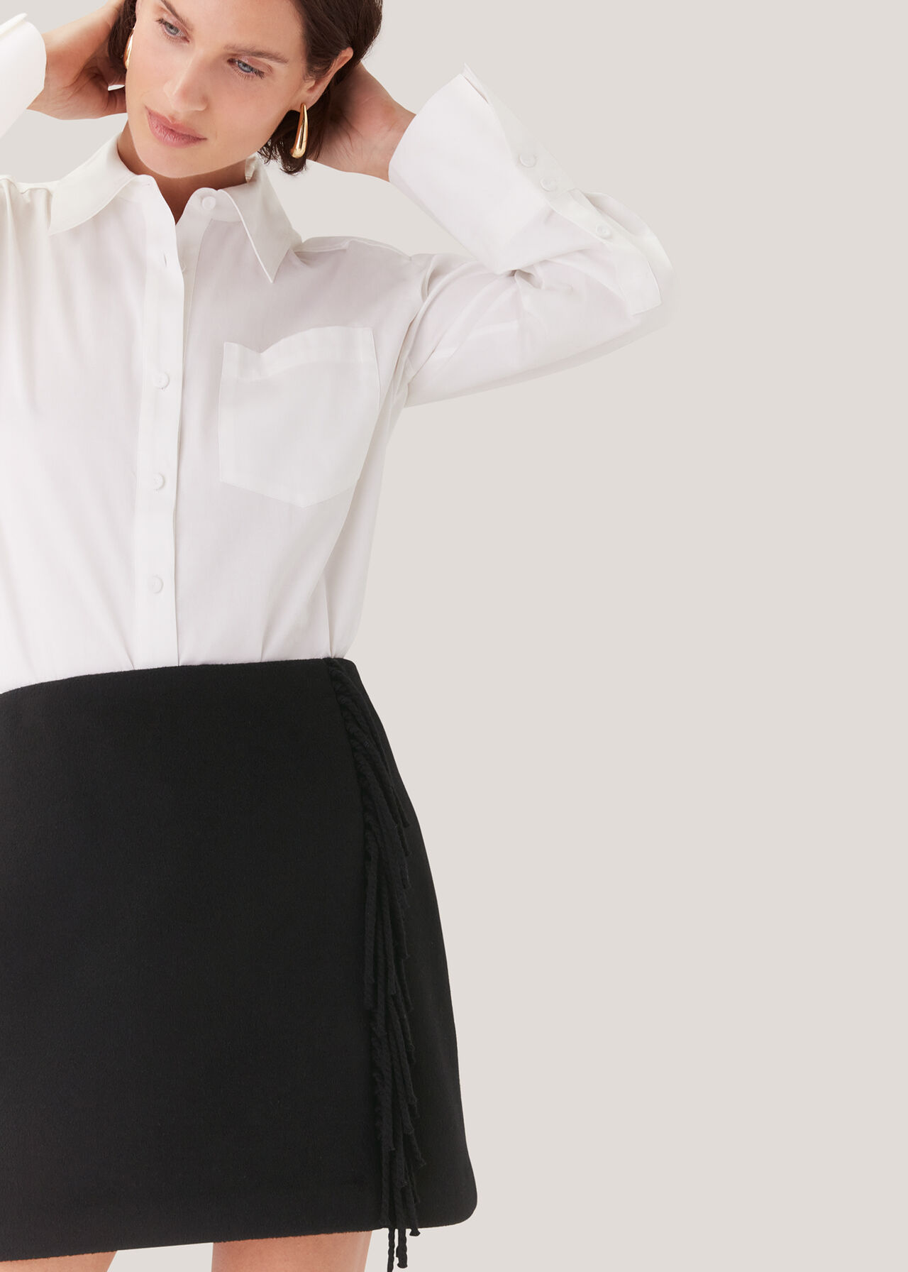 Sadie Wool Fringe Skirt