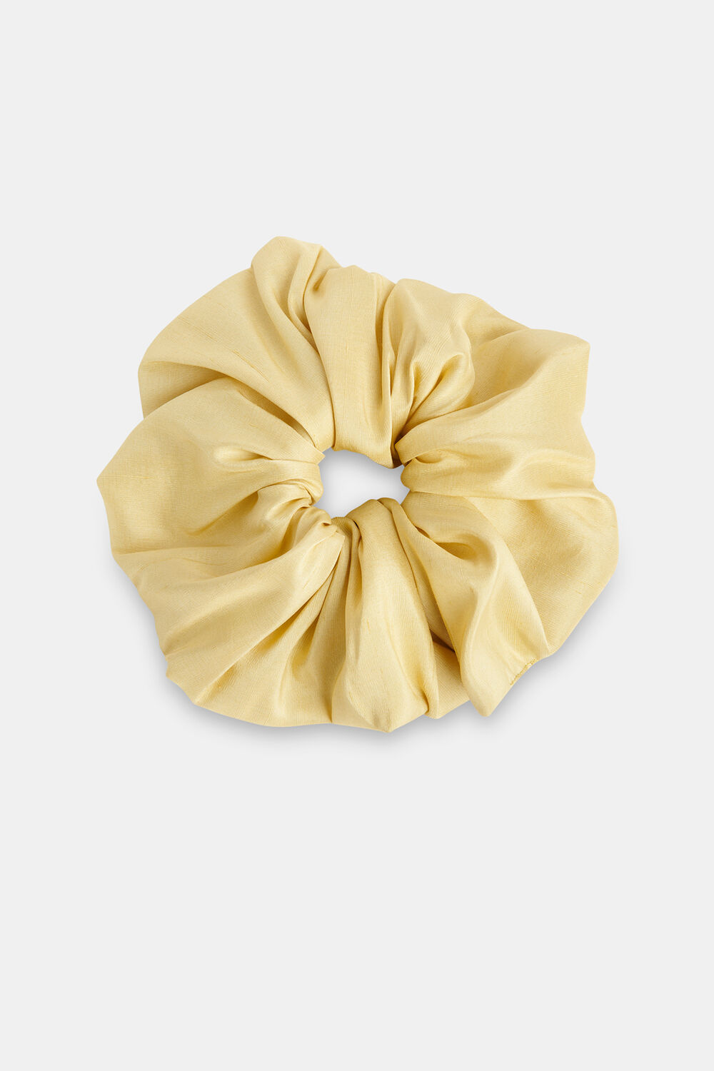 Yellow Hai Dupion Scrunchie