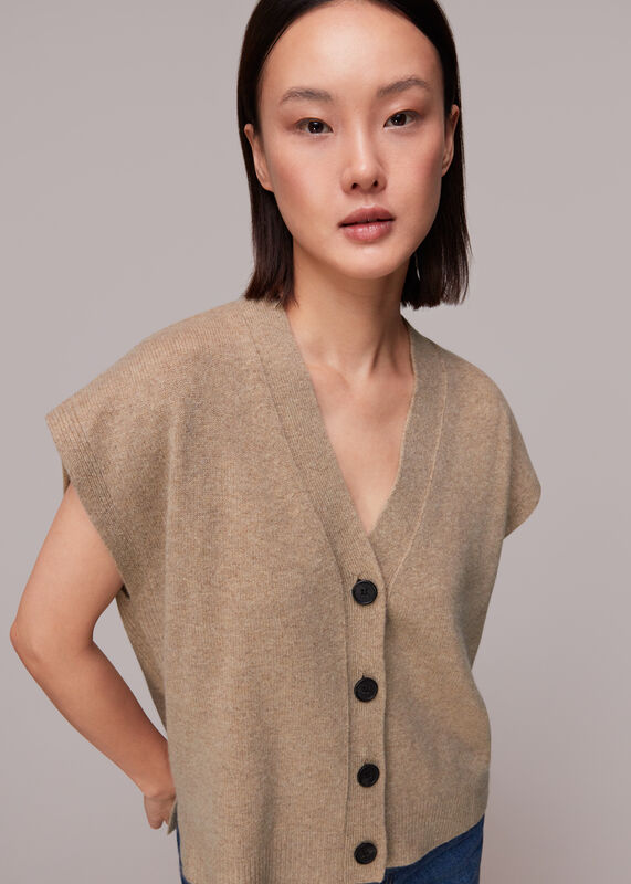 Button Through Wool Tank