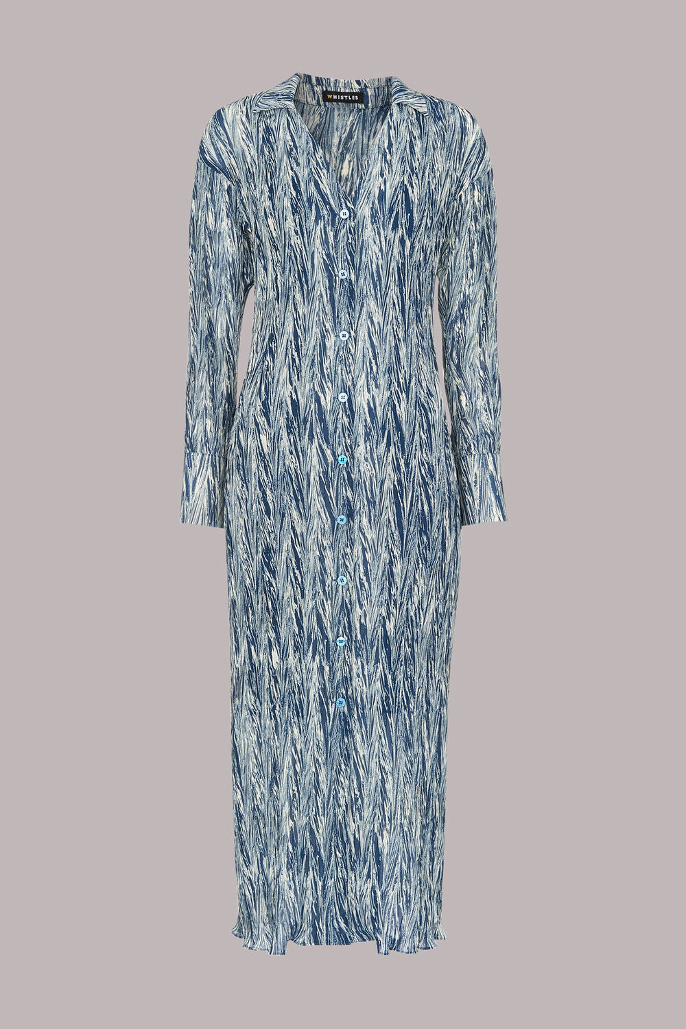 Marble Stripe Plisse Dress