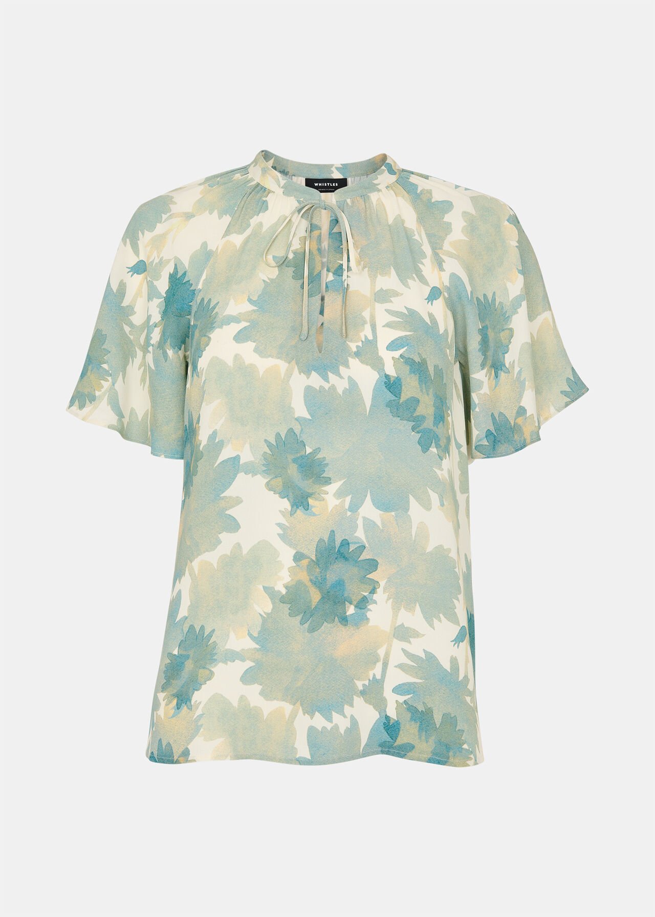 Floral Tie Neck Blouse