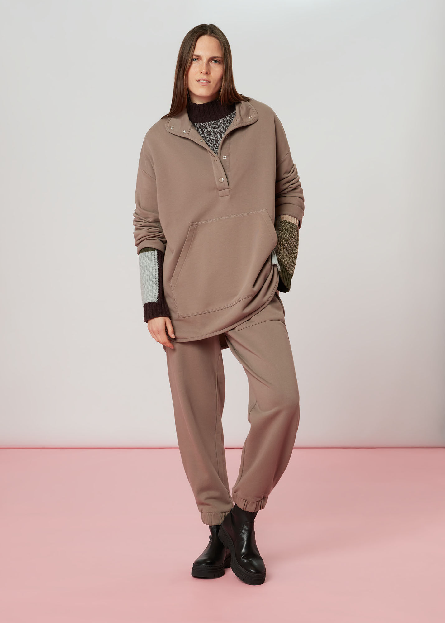 Multicolour Patchwork Funnel Neck Jumper WHISTLES