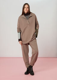 Patchwork Funnel Neck Jumper