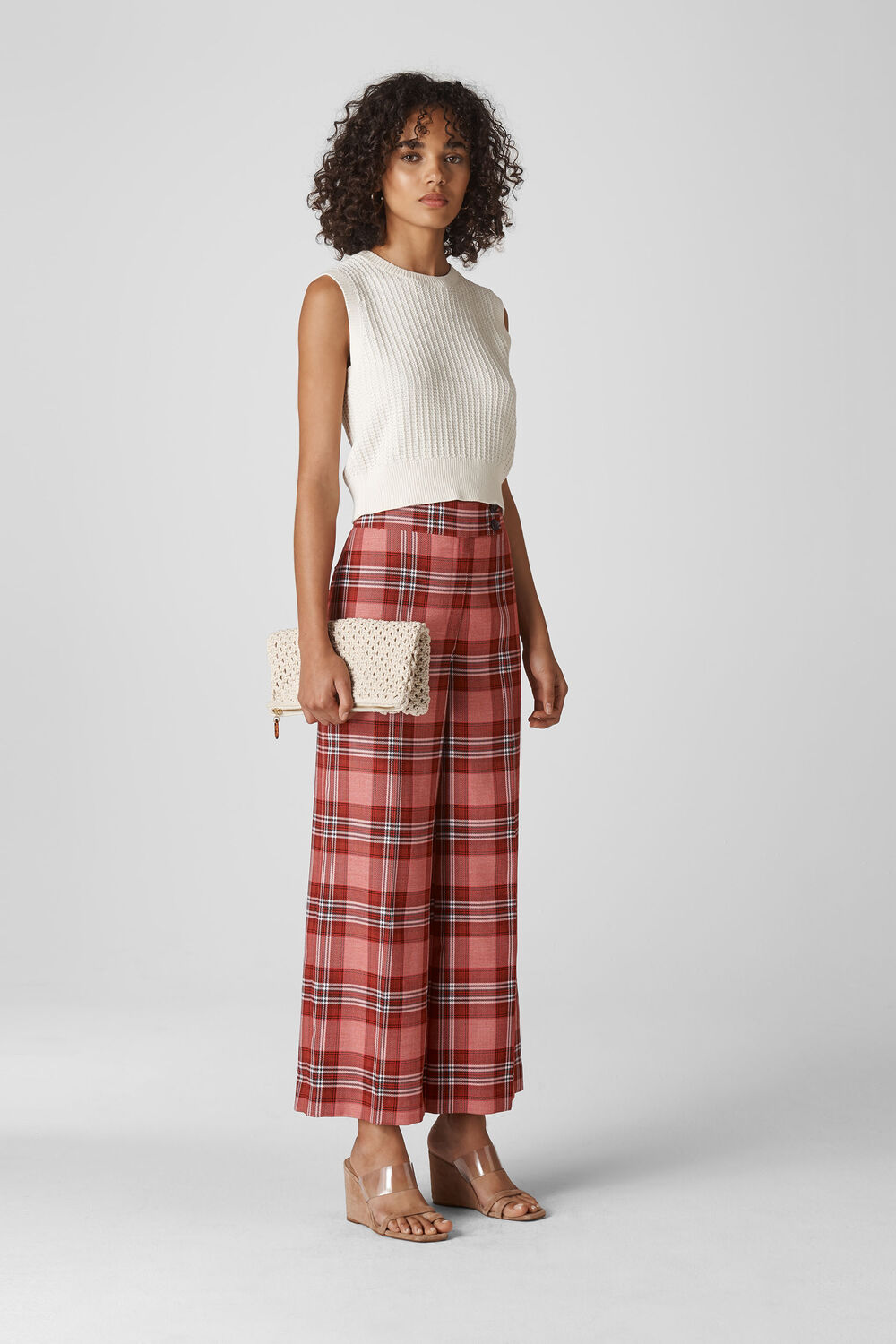 Cara Check Trouser Red/Multi